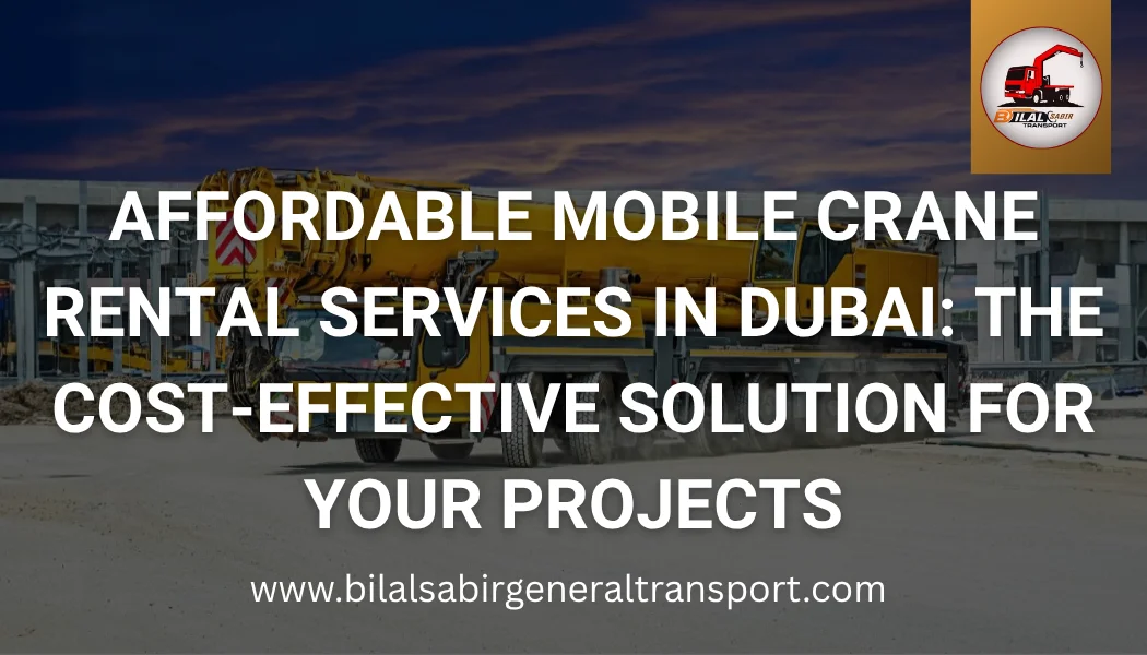 Affordable mobile crane rental services in Dubai by Bilal Sabir Transport for construction and project lifting needs